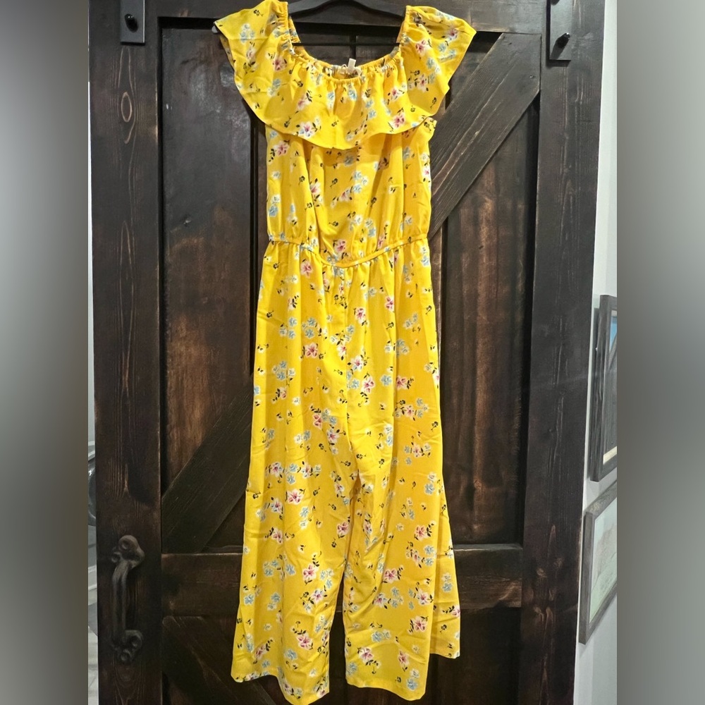 916 GENERATION yellow pants romper sz yl